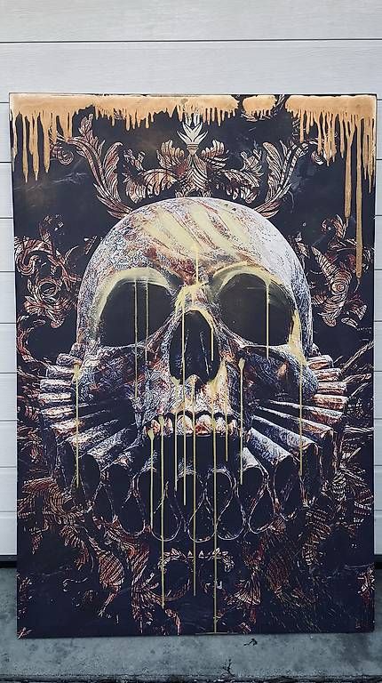 Posters & Illustrations: Leinwand, Bild, Totenkopf/ Skull/ Art – D'occasion à Beckenried par ath_9qz5