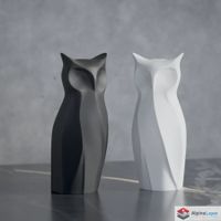 Nocturna Owl Sculpture – Wisdom & Elegance - White