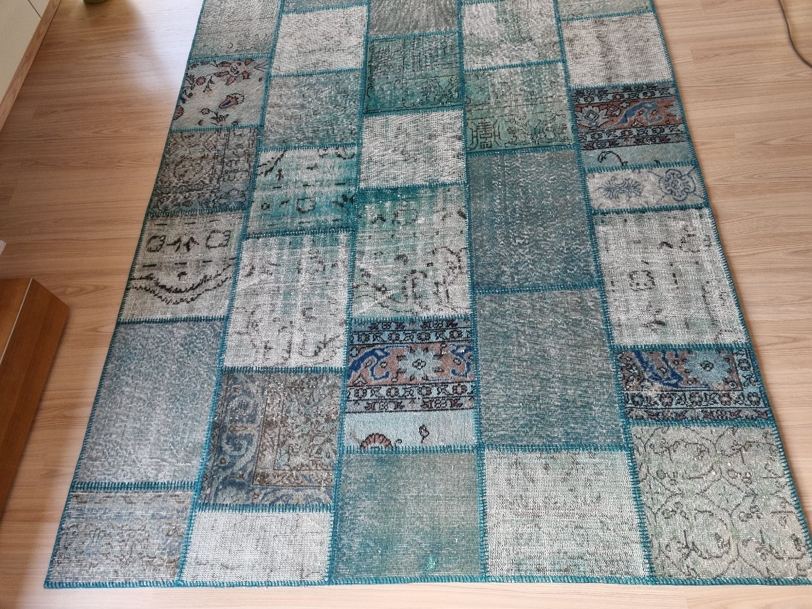 Tappeti: Tapis patchwork bleu turquoise fait main 200x300 – Nuovo (secondo la descrizione) da La Tour-de-Trême venduto da Coco06 1