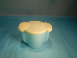 Tupperware Zuckerdose, 1967, blau-gelb
