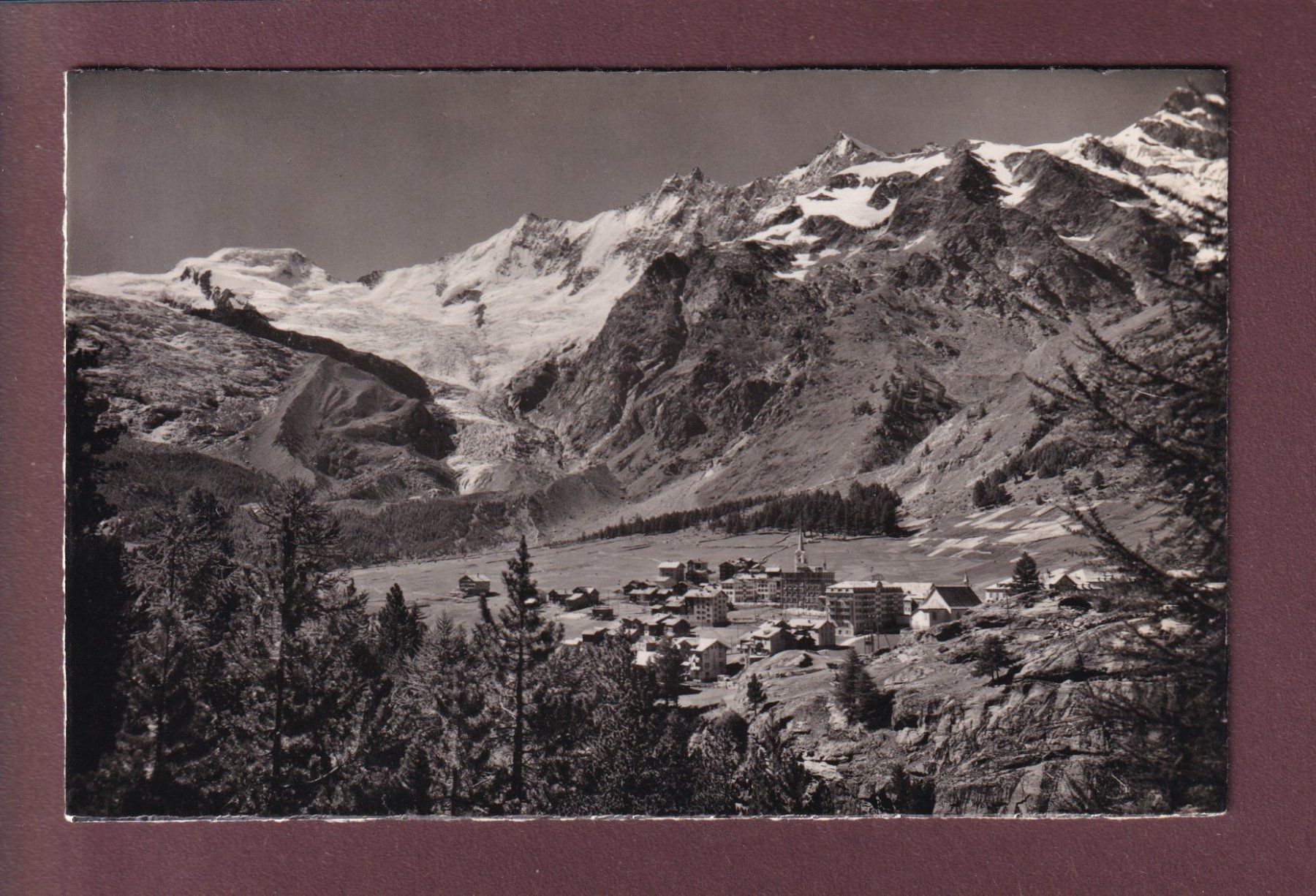Cartoline postali: SAAS-FEE - Alphubel - 1947 – Usato da Pully venduto da nicecards