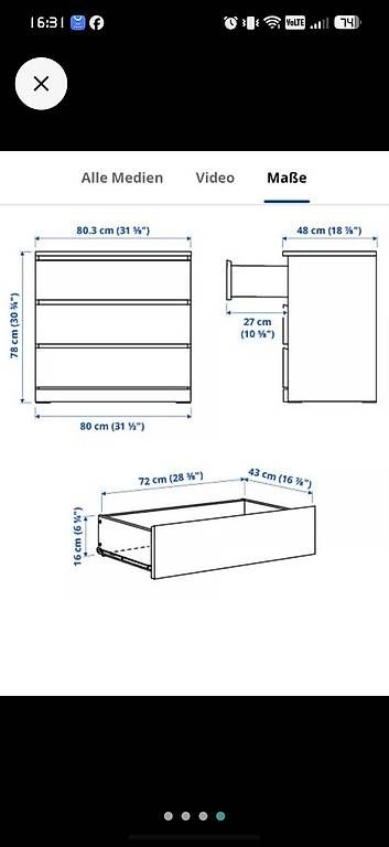 Kommoden: Ikea Malm Kommode – Gebraucht aus Galgenen von tebon77 1