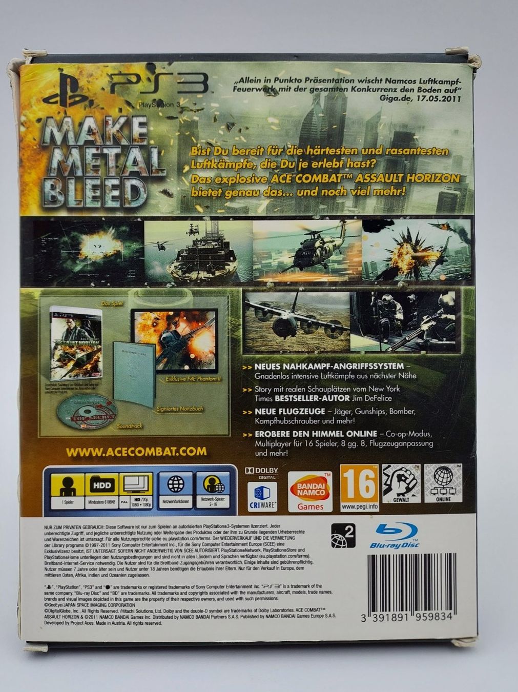 Sony Giochi: Ace Combat Assault Horizon, limited Edition, PS3 – Usato da Wil SG venduto da Donaldus 4