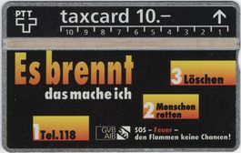 10 CHF Gebäudeversicherung Bern - seltene Kunden Taxcard
