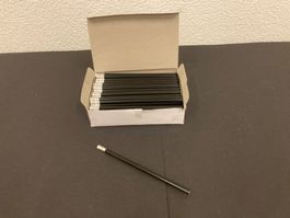 Beilstift mit Radiergummi, 100 Stück, schwarz