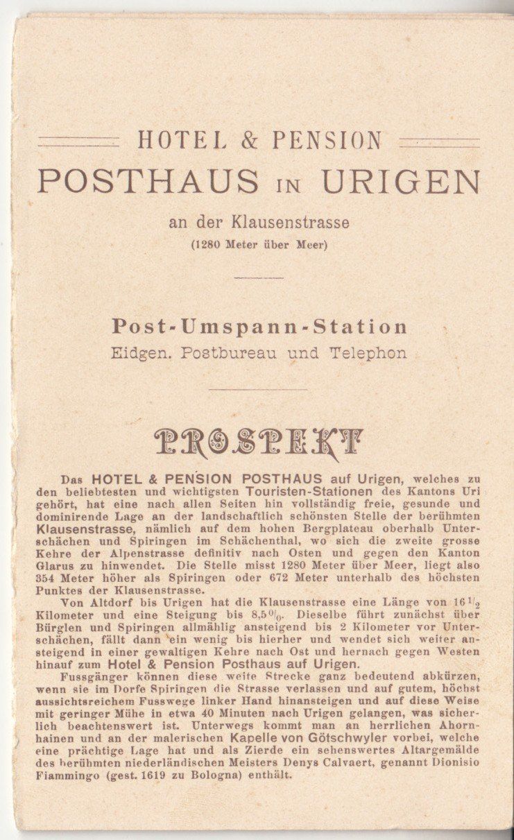 Cartoline postali: Urigen Posthaus Panorama ca. 1910 – Usato da Bürglen TG venduto da StampGraf 1