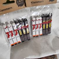 12 Tier Klammern 6 x Pinguin & 6 x Rentier