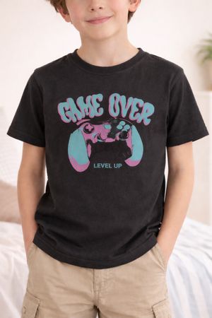 T-SHIRT GARÇON NOIR GAMING
