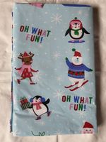 Cute Christmas Tanlecloth - Light Blue, Holiday Fun Pattern