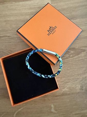 Bracelet Hermes soir marine/turquoise/jaune très bon état
