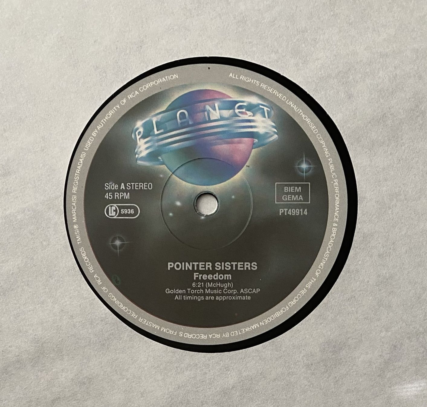 Vinyles: Pointer Sisters, Freedom – D'occasion à Flums par Empe1 2