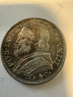 Kirchenstaat 1 Lira 1868 Papst Pius IX – Silber