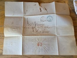 Dokument historisch versiegelt korrespondenzschreiben 1848