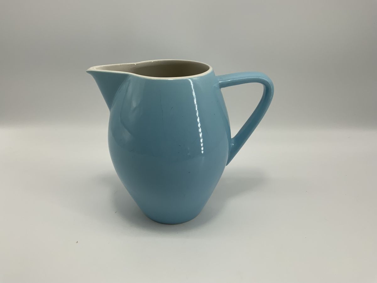 Rössler Caraffe: Hellblauer Rössler Keramik Krug Vintage – Usato da Erlach venduto da silvia3235 2