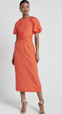 Sommerliches Kleid ( River Island) mit Puffärmeln, Grösse 42