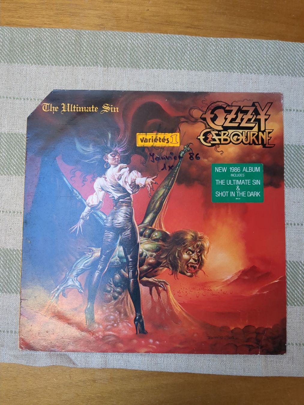 Dischi in vinile: Ozzy Osbourne - The Ultimate Sin – Usato da Euseigne venduto da Barbichette