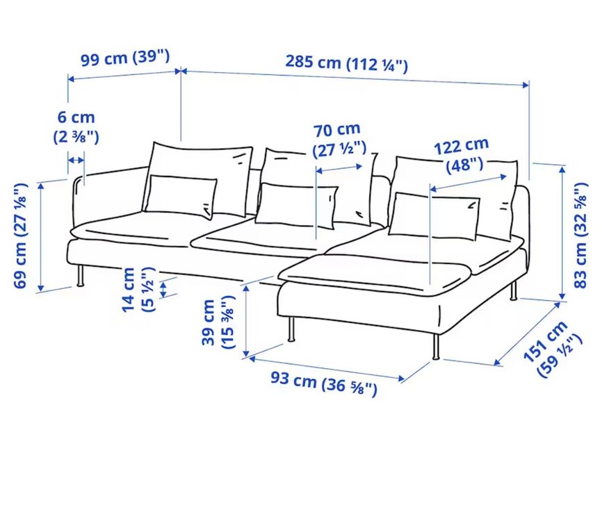 IKEA Söderhamn 4er Sofa Anthrazit inkl. 6 Kissen Kaufen auf Ricardo