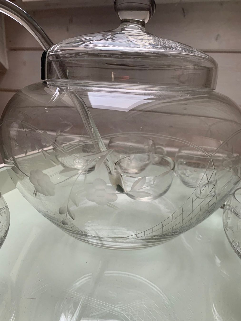 Bicchieri: Antik Crystal Party Punch Set &10 mugs. – Usato da Nuerensdorf venduto da gokden1336 4