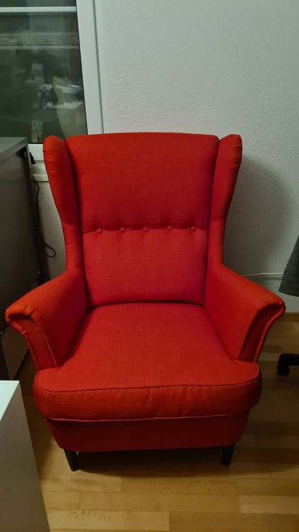 Strandmon Ohrensessel IKEA rot Kaufen auf Ricardo