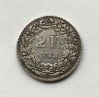 1875 2 Franken ss-vz mit Patina