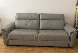 Poltrona Sofa Grey Leather Couch and chair