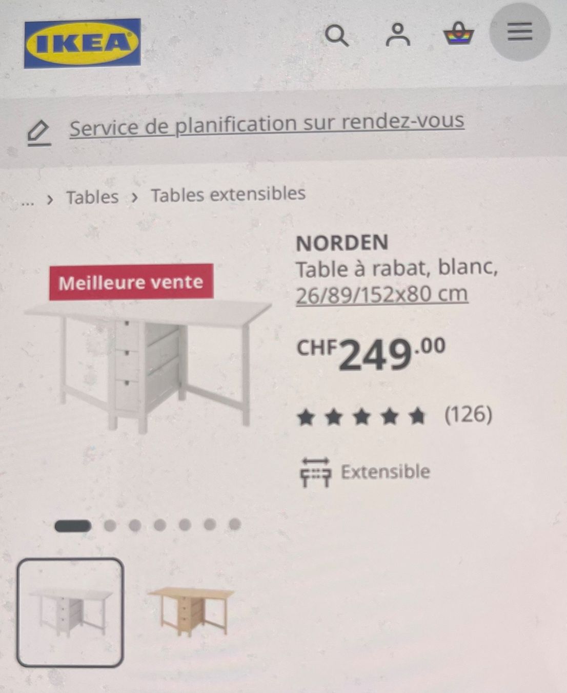 Ikea Tavoli: Table à rabat, extensible – Nuovo (secondo la descrizione) da Troinex venduto da gra_w2qw 7