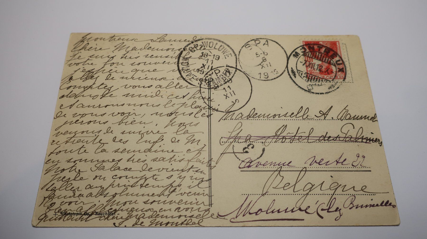 Cartoline postali: St. Gingolph - Intérieur de l'église  1912 – Usato da Cormoret venduto da Pascalll2001 2