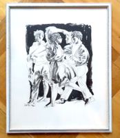 Hans Erni - Lithographie - Personnages en mouvement