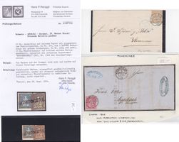 Lot Stehende Helvetia, 27 Belege+Stehende/Strubel (31b+22Ga)
