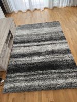 Moderner Teppich (Hochflor) Grau/Schwarz