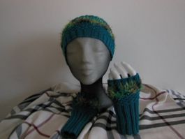 Stirnband mit Pulswärmer