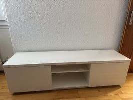 TV-Möbel weiss mit Tablar 160cm 42cm 45cm 