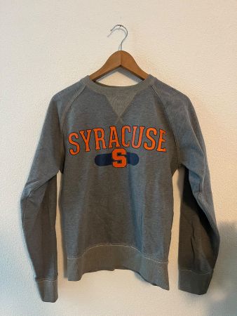 Sweatshirt Syracuse gris uni manches longues taille S