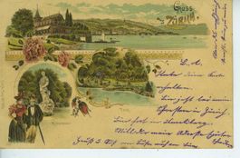 Zürich - Lithokarte 1901