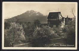 Luzern, Kurhaus Sonnmatt mit Bergblick