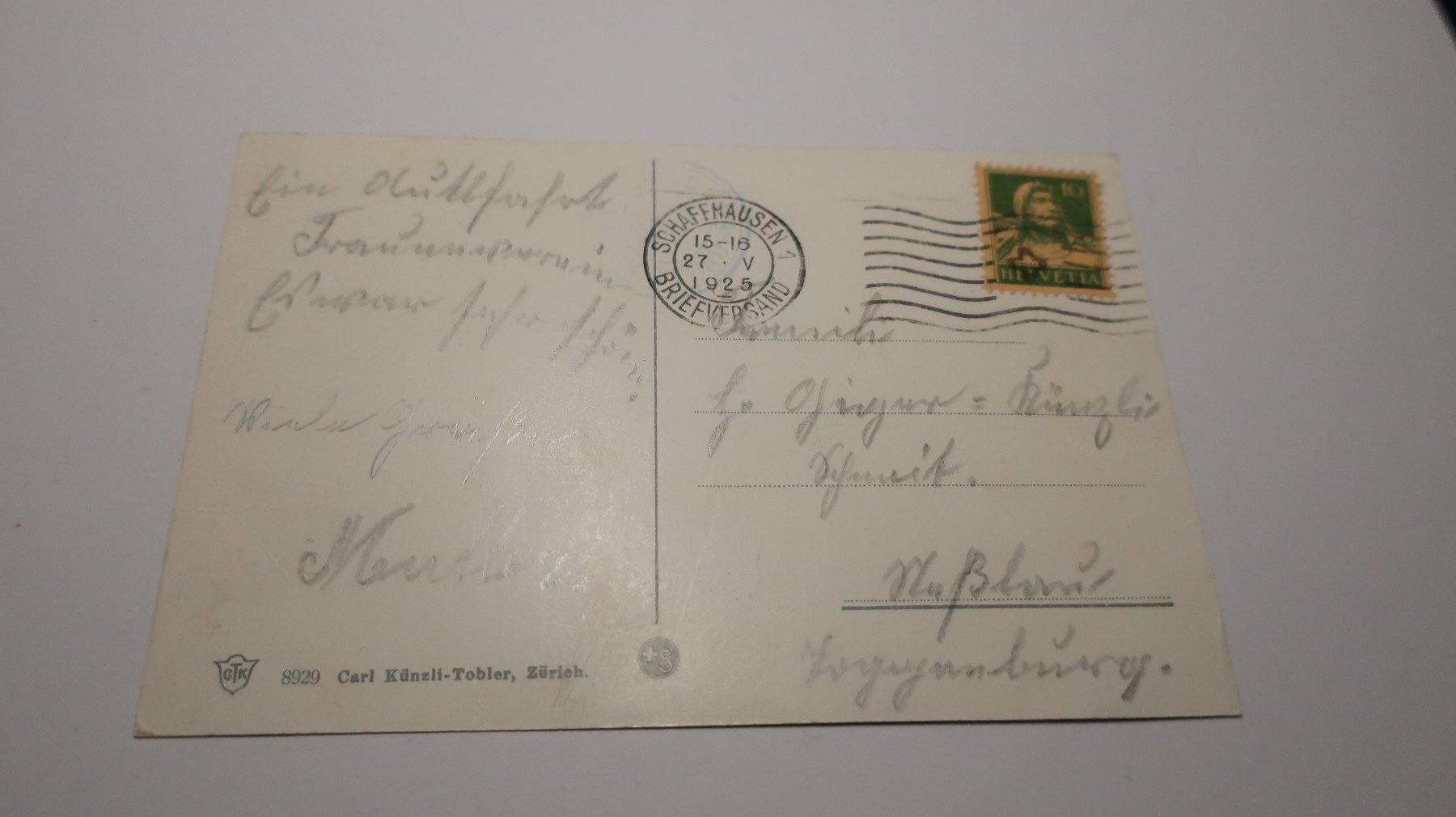 Cartoline postali: Schaffhausen Munot 1925 – Usato da Cormoret venduto da Pascalll2001 2