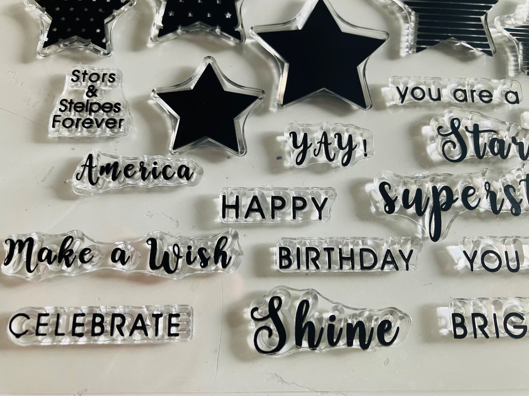 Timbri: Neues Set Motivstempel Sterne / Geburtstag – Nuovo e nell'imballaggio originale da Effretikon venduto da wenuss 2