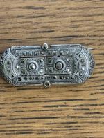 Antike Art-Déco Brosche Silber 835 mit Markasiten – ca. 1920