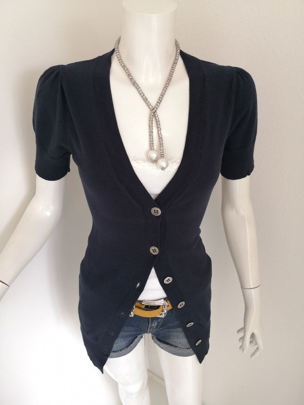 Mango Jacken: 🤩MANGO KURZARM STRICK-JACKE DUNKELBLAU – Gebraucht aus Olten von Naja-Twins-Twins 8