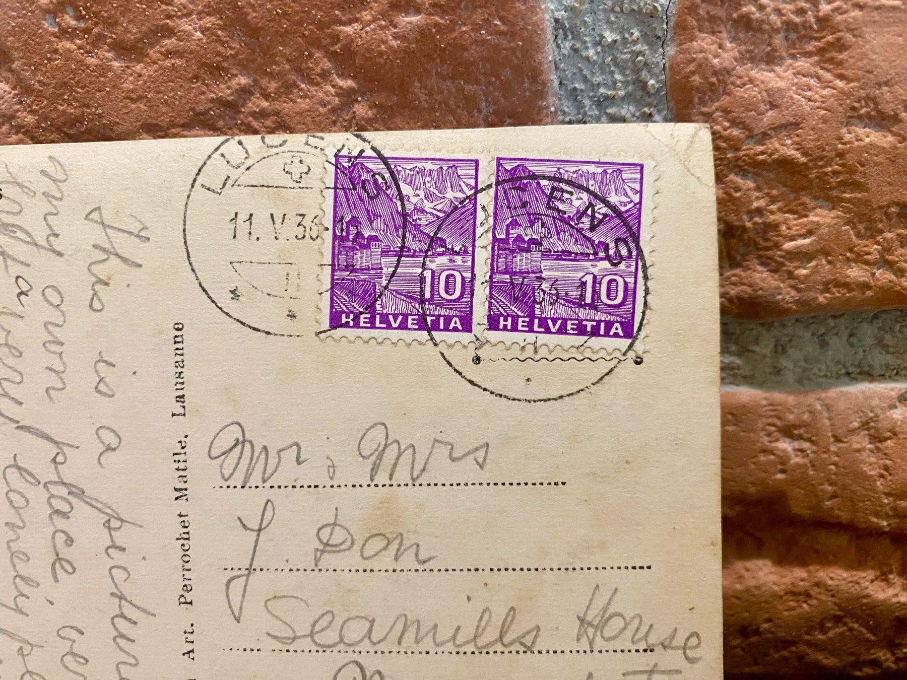 Cartes postales: 1936 Lucens mit Schloss – D'occasion à Root par ENGLAND-TREASURES 3