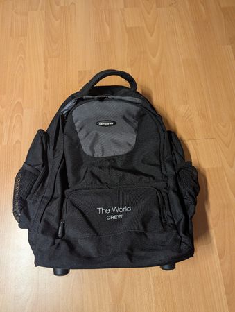 Samsonite Black Wheeled Backpack w Organizational Pockets