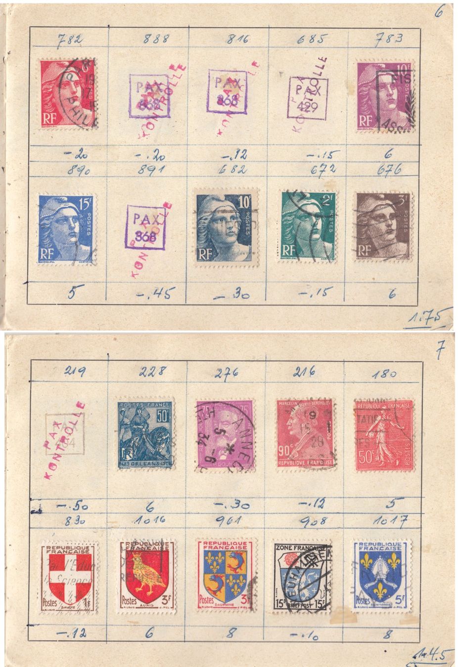 Alle Briefmarken: Auswahlheft Frankreich – Gebraucht aus Bürglen TG von StampGraf 3