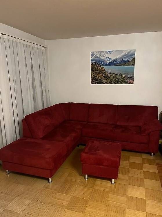 Divani: Rote Sofa inkl. Hocker – Usato da Küsnacht ZH venduto da zuriz