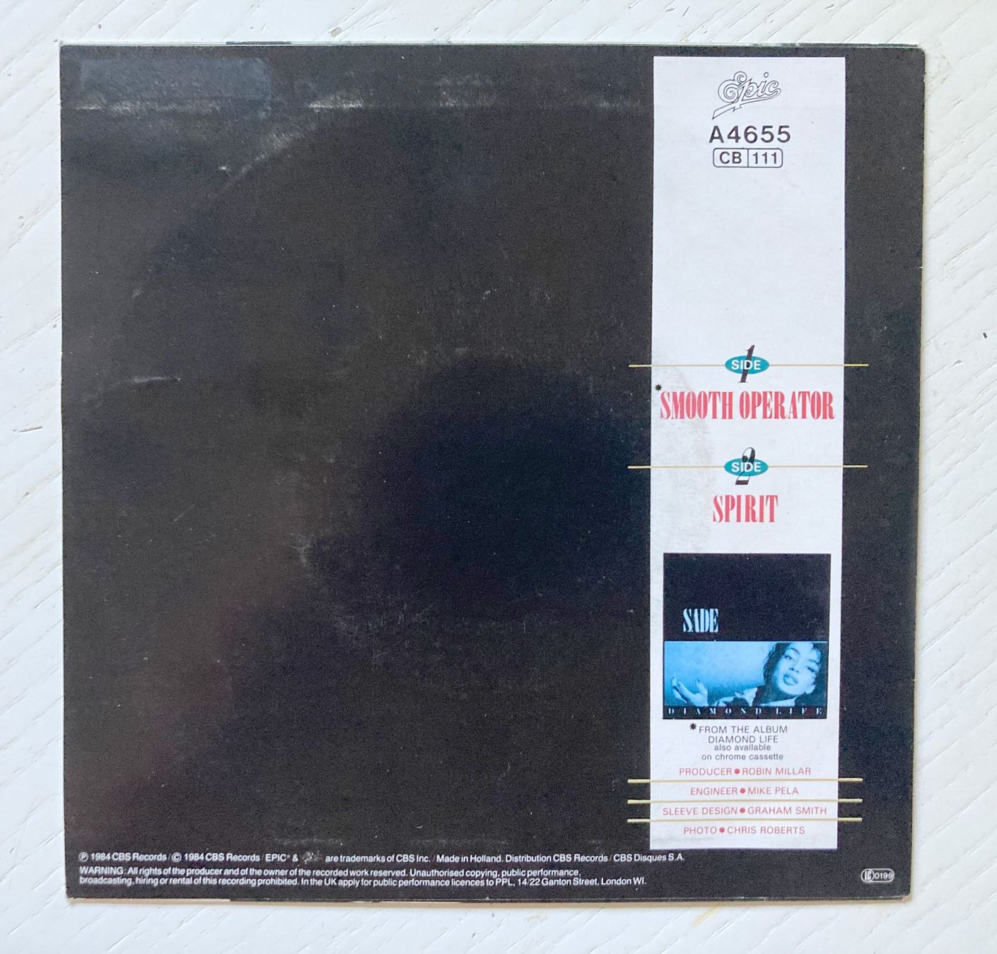 Schallplatten: SADE - SMOOTH OPERATOR – Gebraucht aus Bottens von hotter-than-hell 1