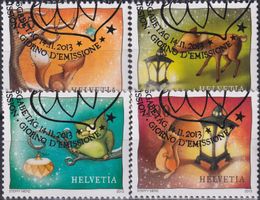 2013, Nr.1484A-1487A Satz Weihnachten mit ET-Halb-Stempel
