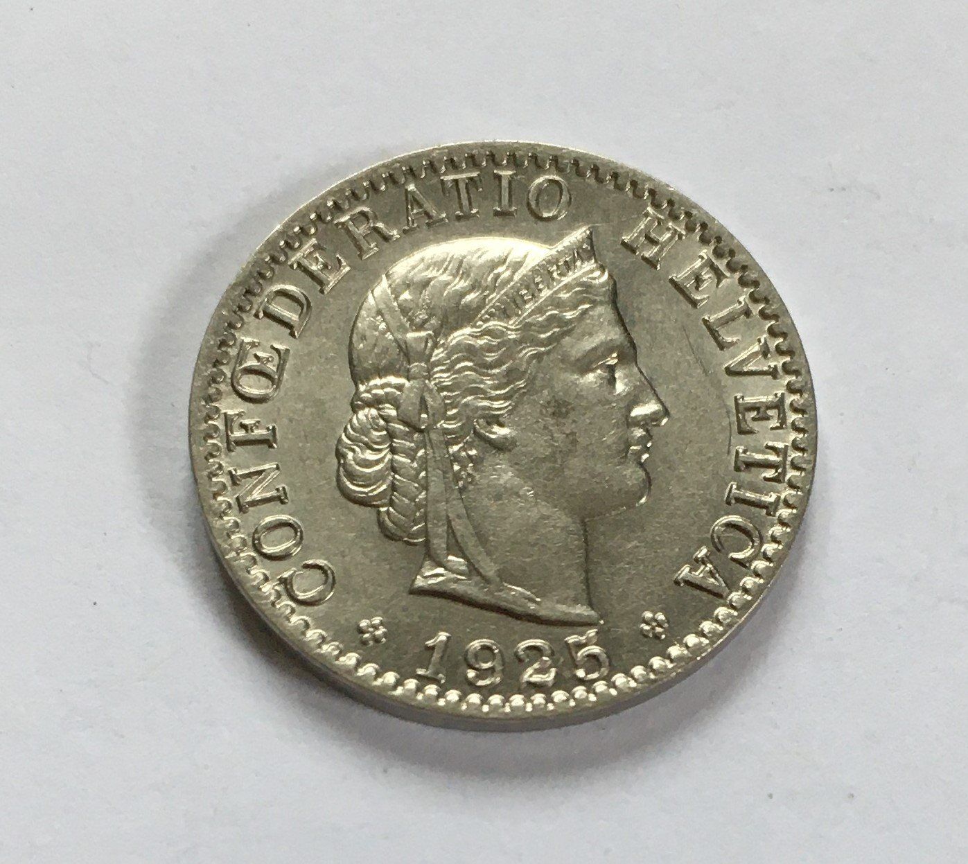 Tutti le monete: 1925 20 Rappen unz / stgl KW Fr. 100.- – Nuovo (secondo la descrizione) da Kirchberg SG venduto da Zenhad69