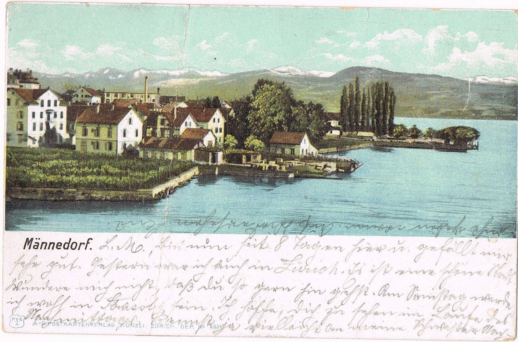 Cartoline postali: Männedorf, sehr alte AK – Usato da Buchs AG venduto da Baerfisch