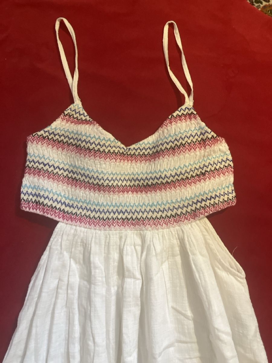 Roxy Kleider & Röcke: Kleid weiss Grösse M Roxy Maxikleid mit Smok-Bustier – Neu (gemäss Beschreibung) aus Muralto von jac_hkz5 1