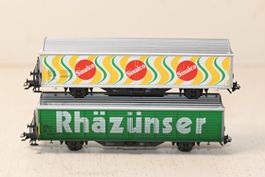 2 Güterwagen SINALCO Rhäzünser Märklin HO/AC mit OVP