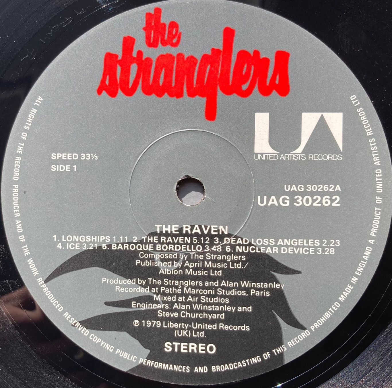 Vinyles: THE STRANGLERS - THE RAVEN – D'occasion à Poliez-Pittet par Newtown-Records 3